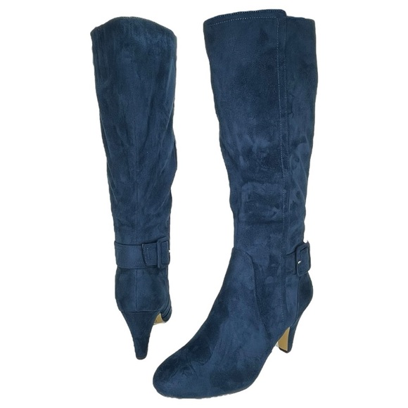 Bella Vita Troy II Navy Microsuede Knee High Womens Boots Size 9.5W - Picture 8 of 11